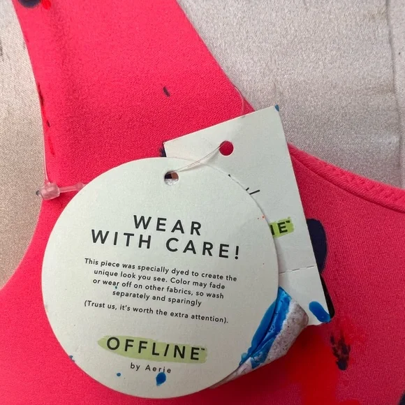 OFFLINE by Aerie Pink Custom Paint Splatter Activewear Dress, Size: Small ✅ - Picture 12 of 12